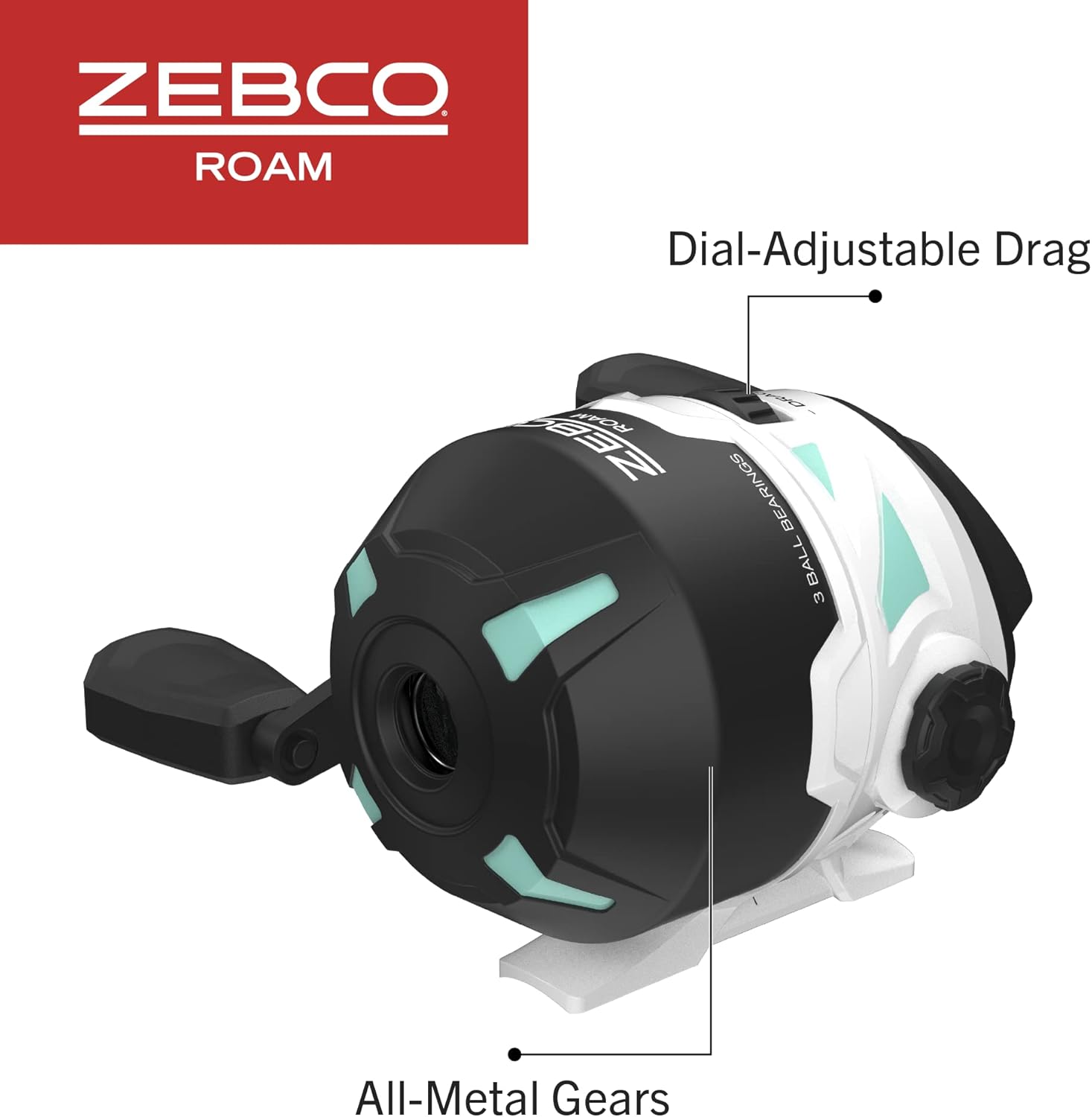 Zebco Roam Telescopic Fishing Rod and Spinning or Spincast Fishing Reel Combo, Durable 6-Foot Fiberglass Rod with ComfortGrip Handle, Pre-spooled with Zebco Cajun Fishing Line - Image 4